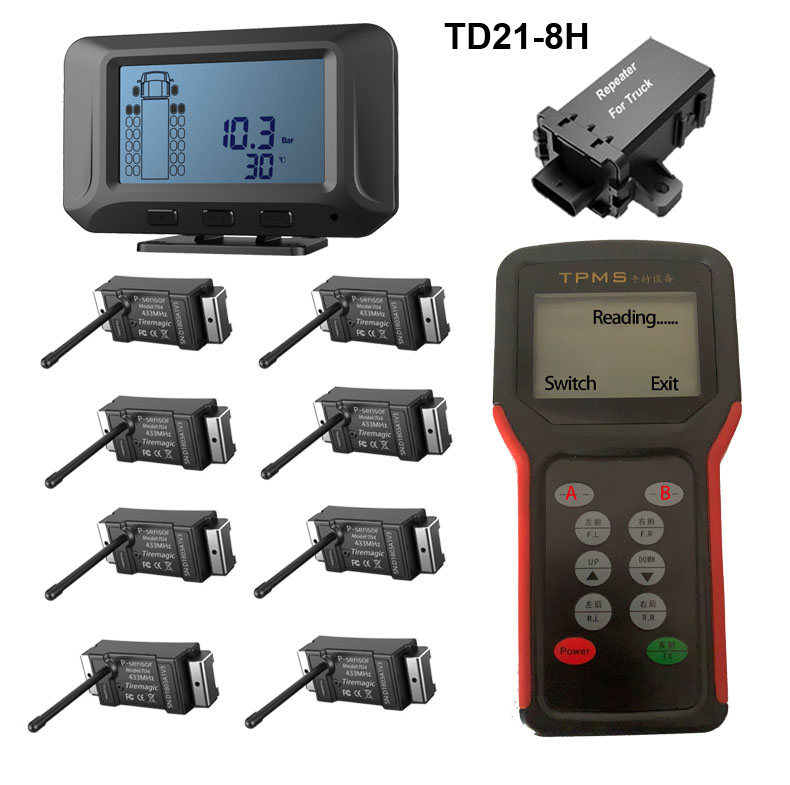 8 tires truck internal TPMS tire pressure monitoring system