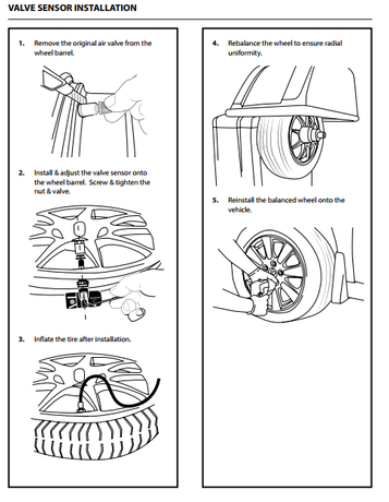 8 tires can bus car internal sensor TPMS 