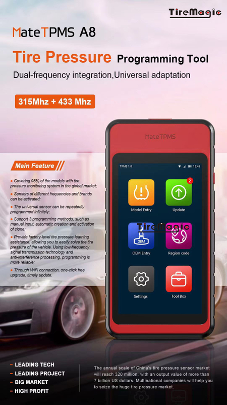 M8 Android Wifi upgrade programming tool for universal tire pressure monitoring system tpms sensor